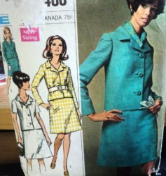 7480 1967 DESIGNER A-SKIRT,SS-LS SUIT JACKET PATTERN 12 34
